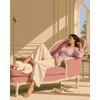Roze chaise longue rust - Diamond Painting