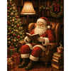Kerstman leeshoekje - Diamond Painting