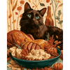 Thanksgiving kat - Diamond Painting