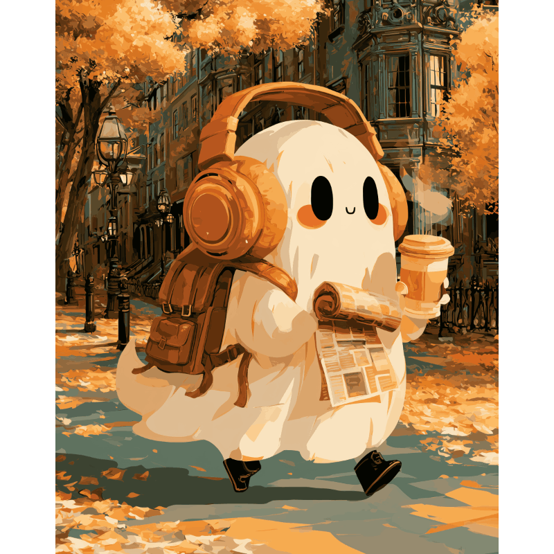Terug naar school spook - Diamond Painting