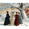 Een besneeuwde promenade - Diamond Painting