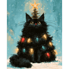 Kitten kerstboom - Diamond Painting