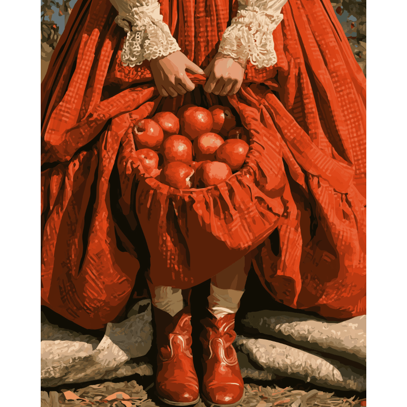 Appelmand rok - Diamond Painting