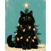 Purrfect kleine boom - Diamond Painting