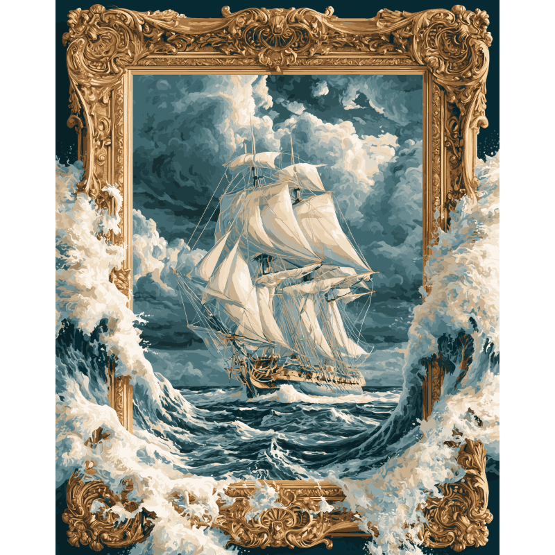 Storm in een lijst - Diamond Painting