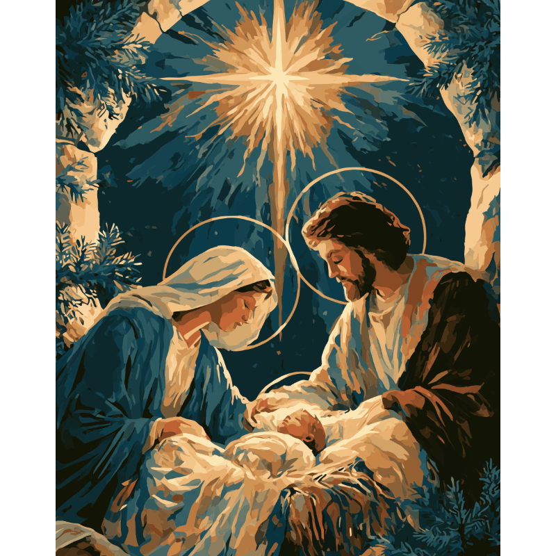 Ster van de kerststal - Diamond Painting