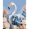 Flamingo tussen tulpen - Diamond Painting