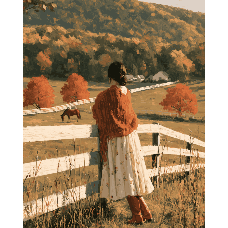 Herfst hekwerk - Diamond Painting