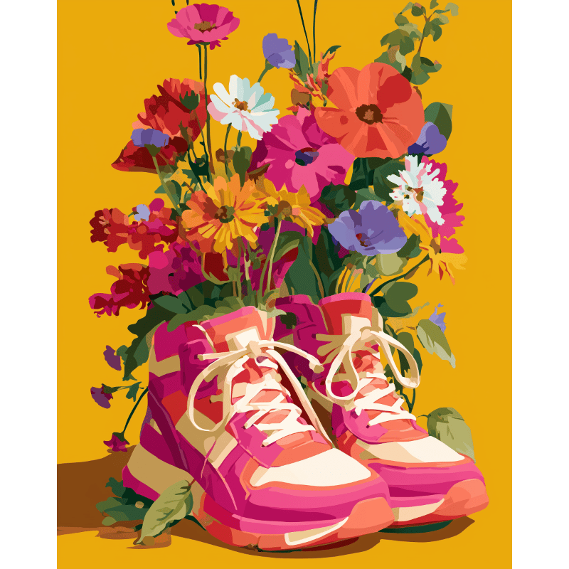De lente in rennen - Diamond Painting