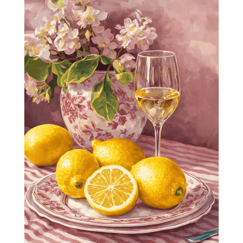 Porselein in roze - Diamond Painting