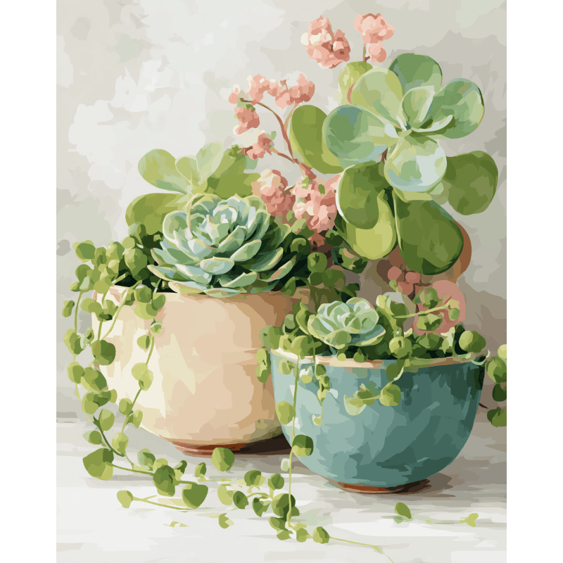 Lentesucculenten - Diamond Painting