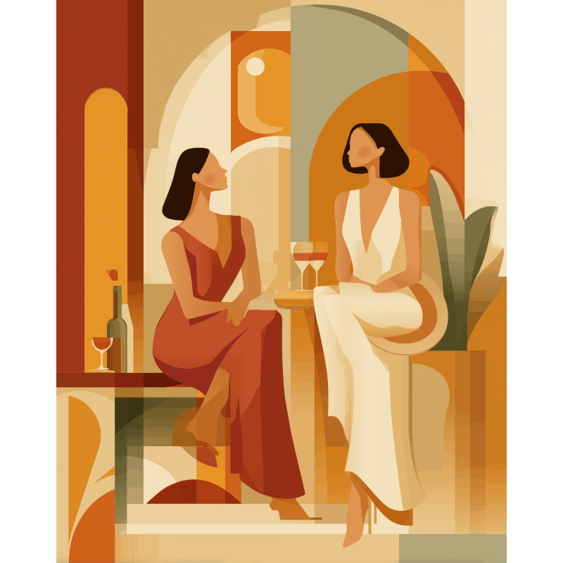 Vrouwen onder elkaar - Diamond Painting