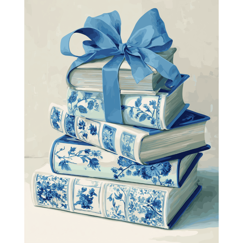 Verhalen gehuld in blauw - Diamond Painting