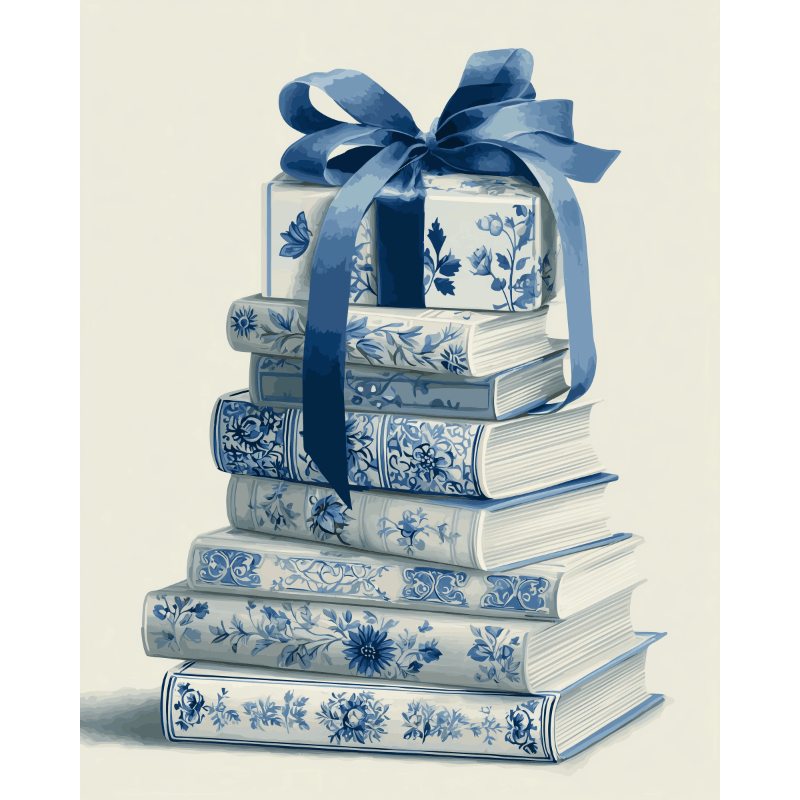 Delfts blauwe bibliotheek - Diamond Painting