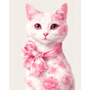 Delfts roze kat - Diamond Painting