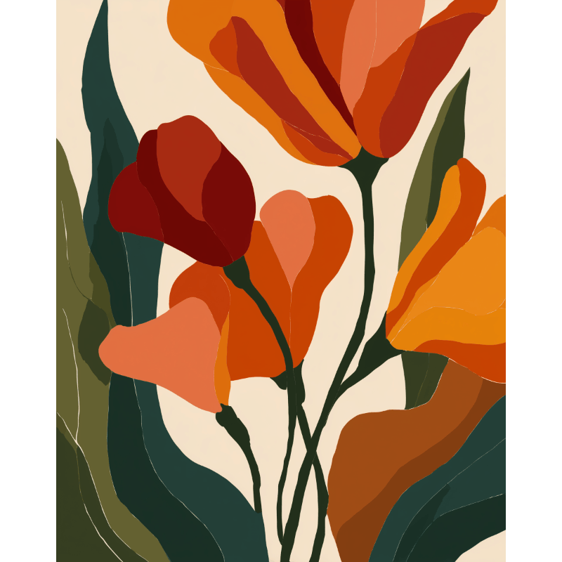 Vorm van tulpen - Diamond Painting