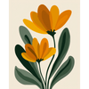 Minimalistische bloemen - Diamond Painting