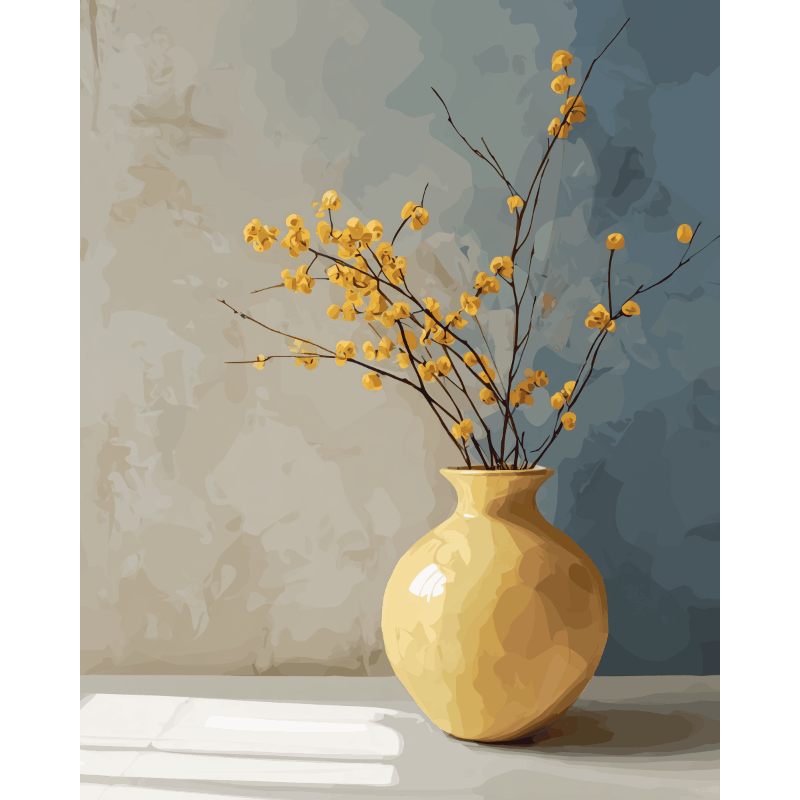 Gouden vaas - Diamond Painting