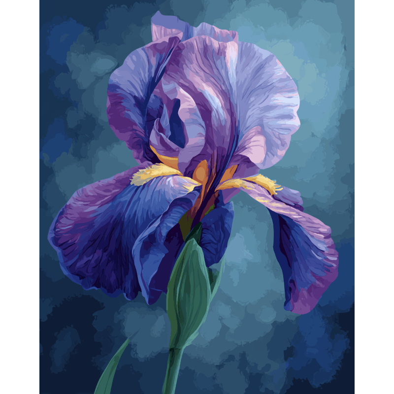 Paarse bloei - Diamond Painting
