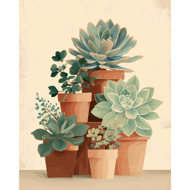 Minimalistische botanica - Diamond Painting