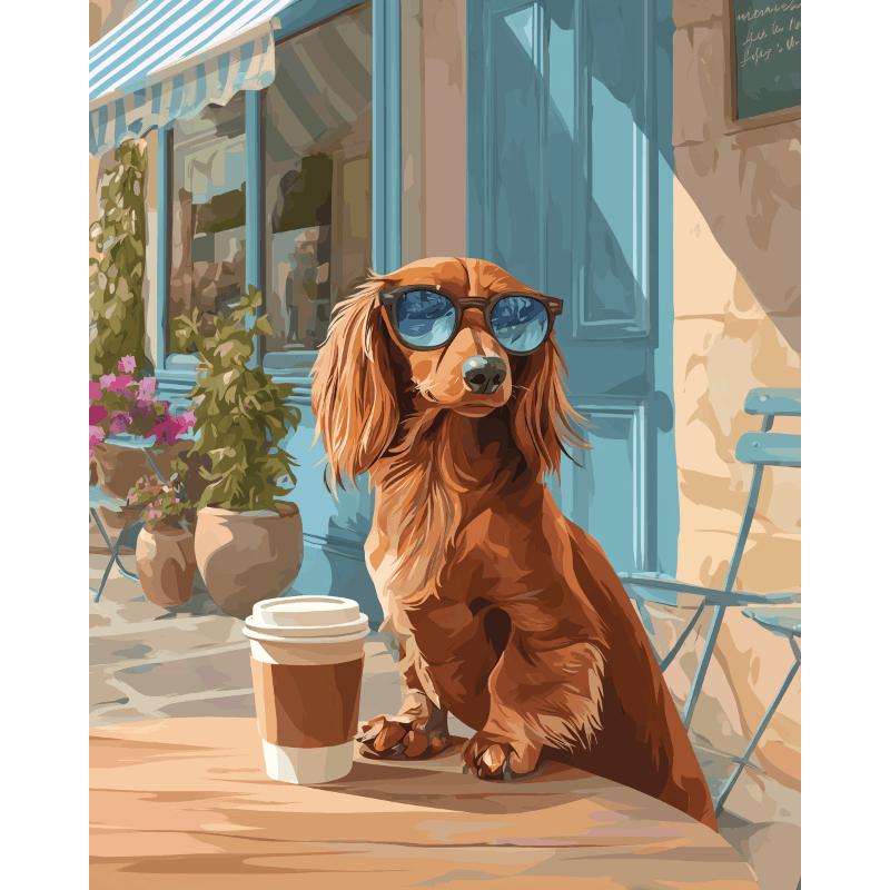 Coole hond - Diamond Painting
