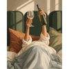 Wijn op bed - Diamond Painting