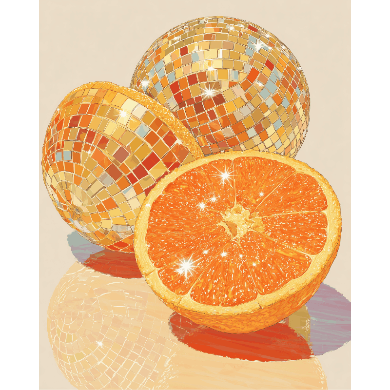 Disco - Sinaasappel - Diamond Painting