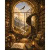 Grillige bibliotheek - Diamond Painting