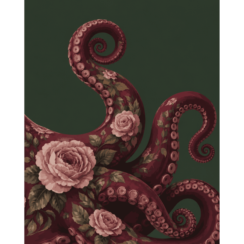 De bloeiende kraken - Diamond Painting