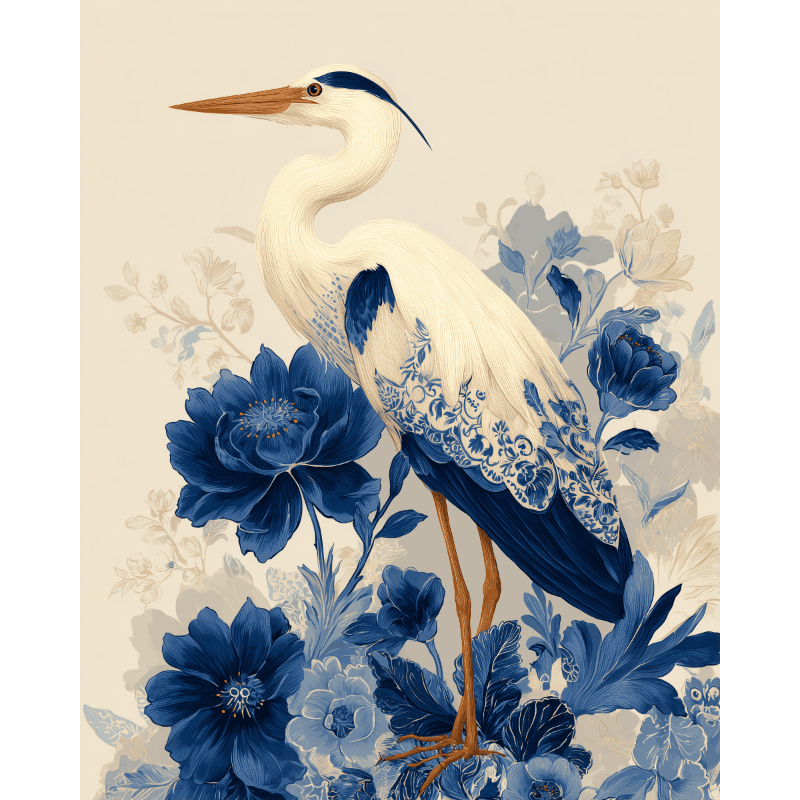 De koninklijke reiger - Diamond Painting