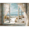 Raam op zee - Diamond Painting