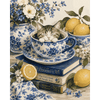 Theetijd met snorharen - Diamond Painting