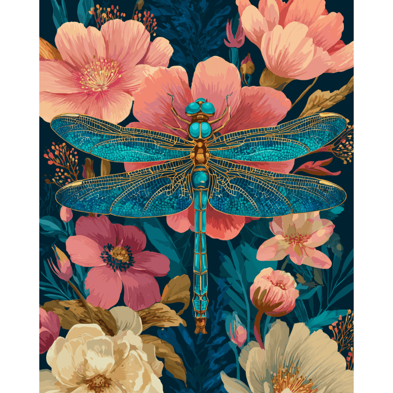 Kostbare libel - Diamond Painting