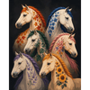 Bloemenpaarden - Diamond Painting
