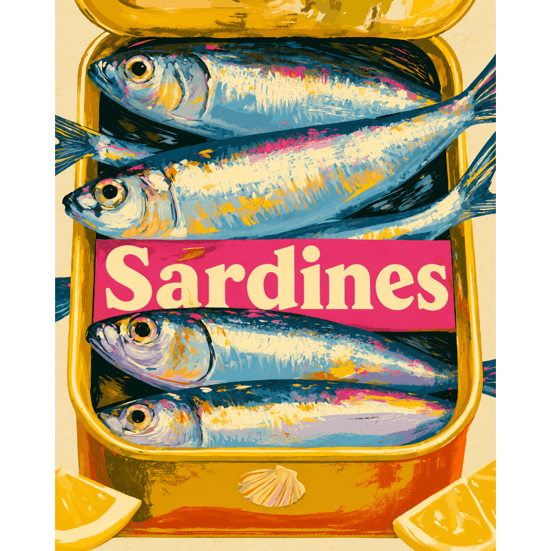 Sardines in blik - Diamond Painting