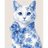 Delfts blauw katje - Diamond Painting