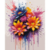 Bloemen - Color Splash - Diamond Painting
