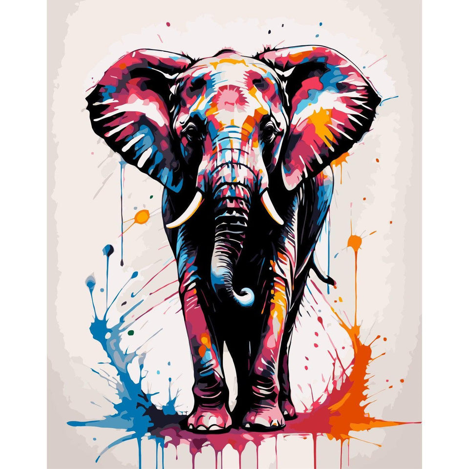 Olifant - Color Splash - Diamond Painting