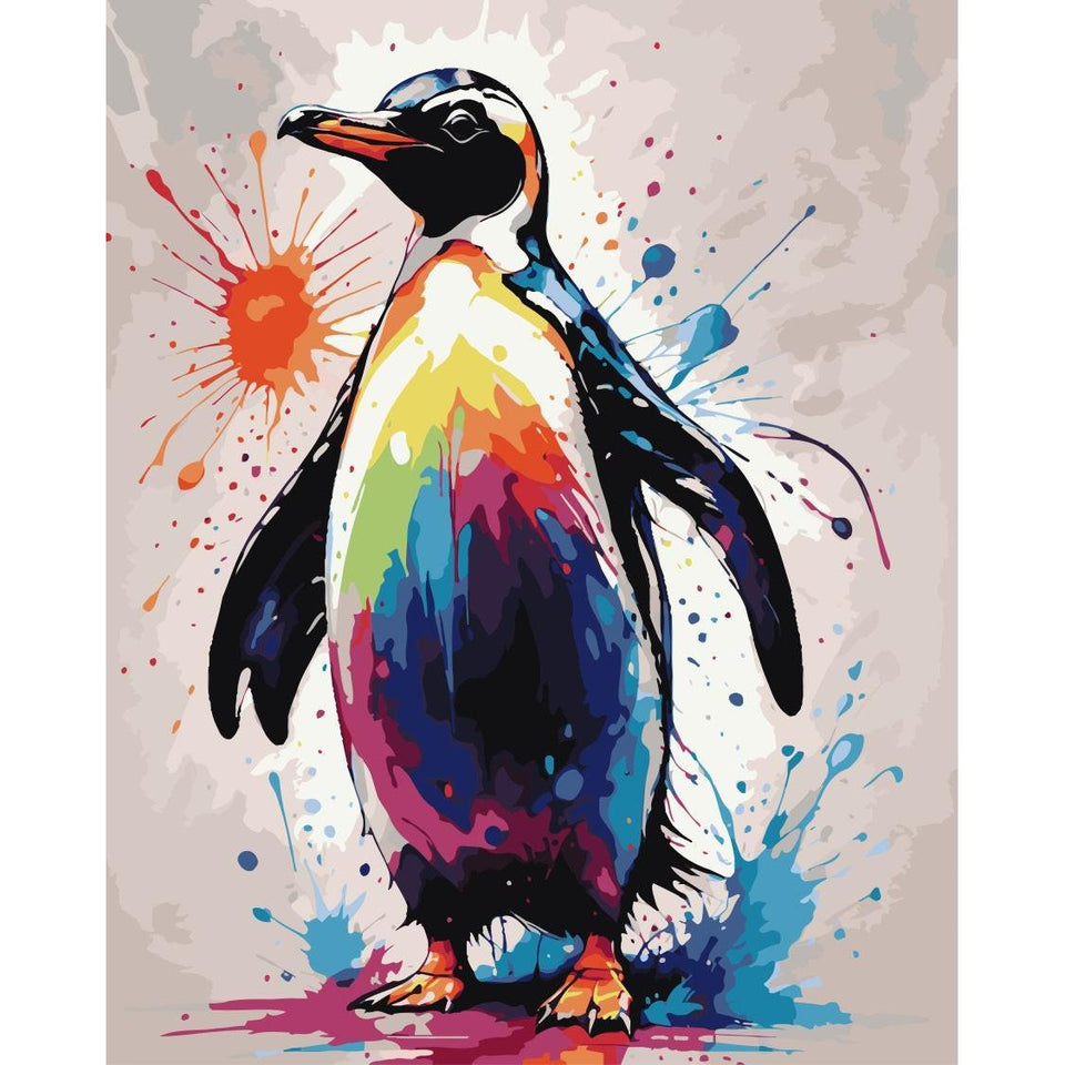 Pinguïn - Color Splash - Diamond Painting