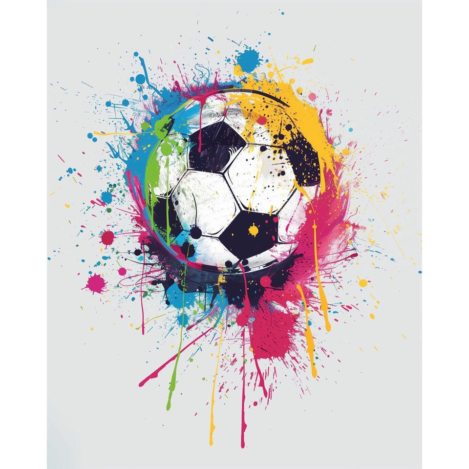 Voetbal - Color Splash - Diamond Painting