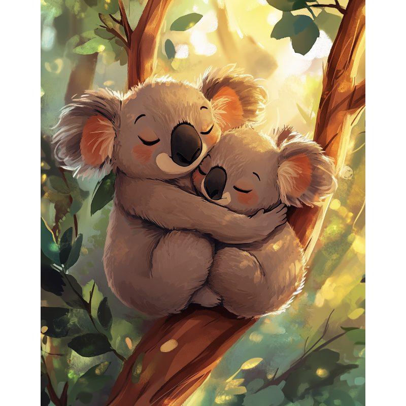 2 schattige koala's - Diamond Painting