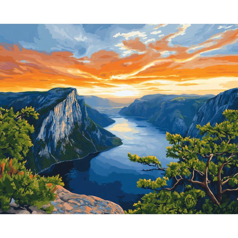 Preikestolen in Noorwegen - Diamond Painting