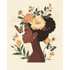 Afrikaanse bloemen dame - Diamond Painting