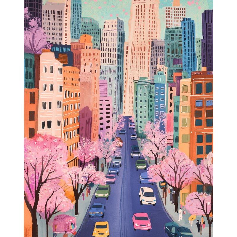 Kleurrijk New York - Diamond Painting