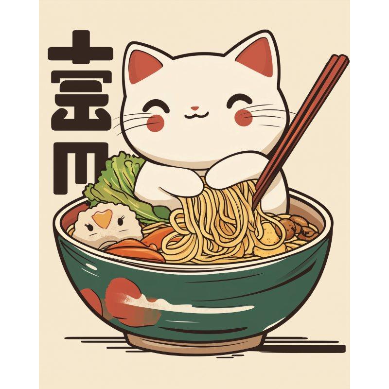Gelukkige Japanse kat - Diamond Painting