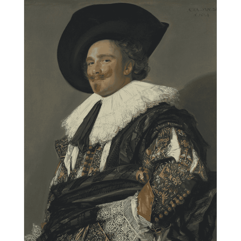 De lachende cavalier - Frans Hals - Diamond Painting