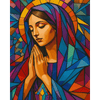 Glas-in-lood Maagd Maria - Diamond Painting