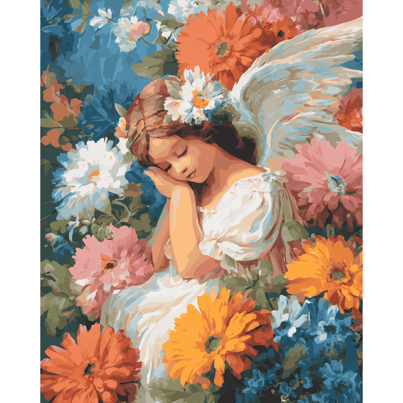 Bloemenengel - Diamond Painting