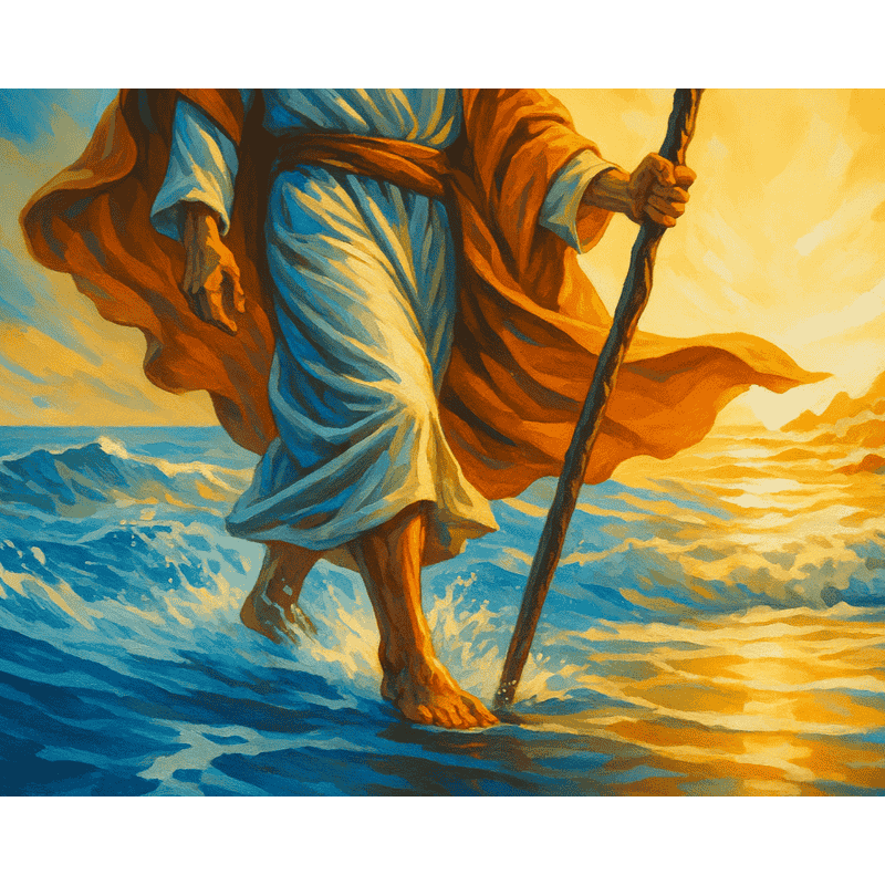 Lopen over water - Diamond Painting