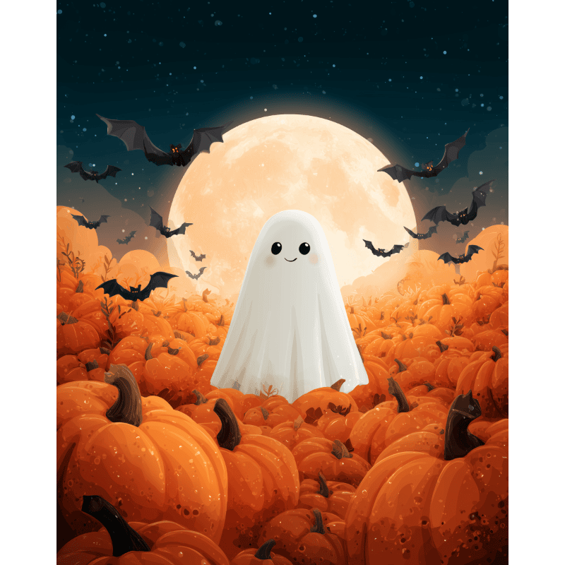 Pompoen spook - Diamond Painting